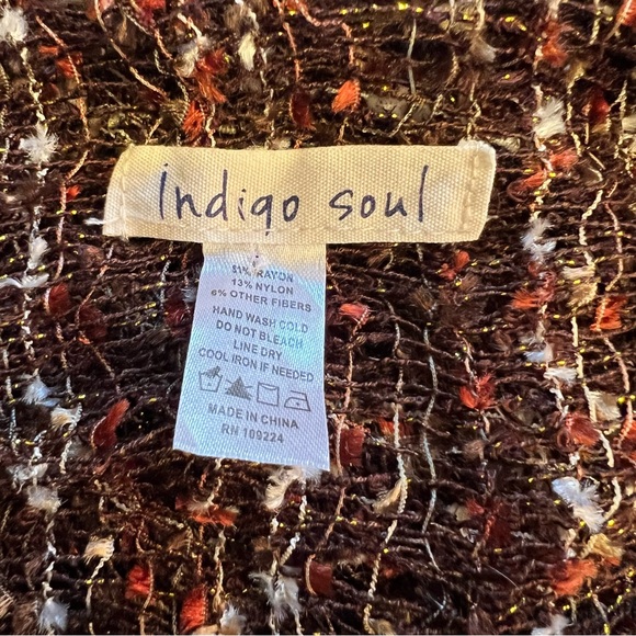 Indigo Soul Women’s Shawl/Wrap Fall Colors Size OS Brown - Picture 5 of 5
